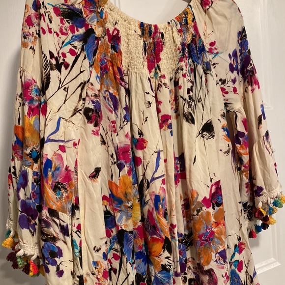 Multicolor tunic with fringe detail - Picture 3 of 5